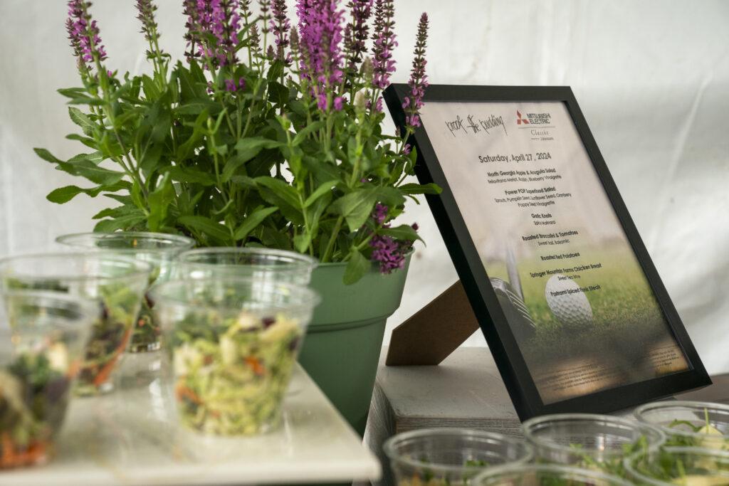 Salad cup menu signage