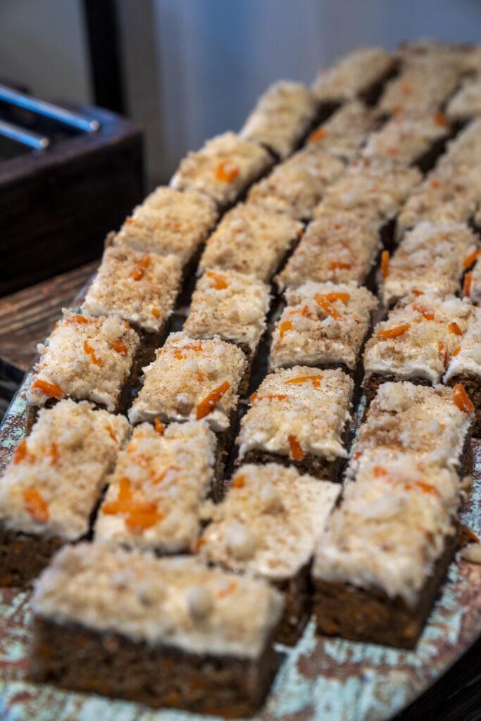 Dessert with coconut shavings