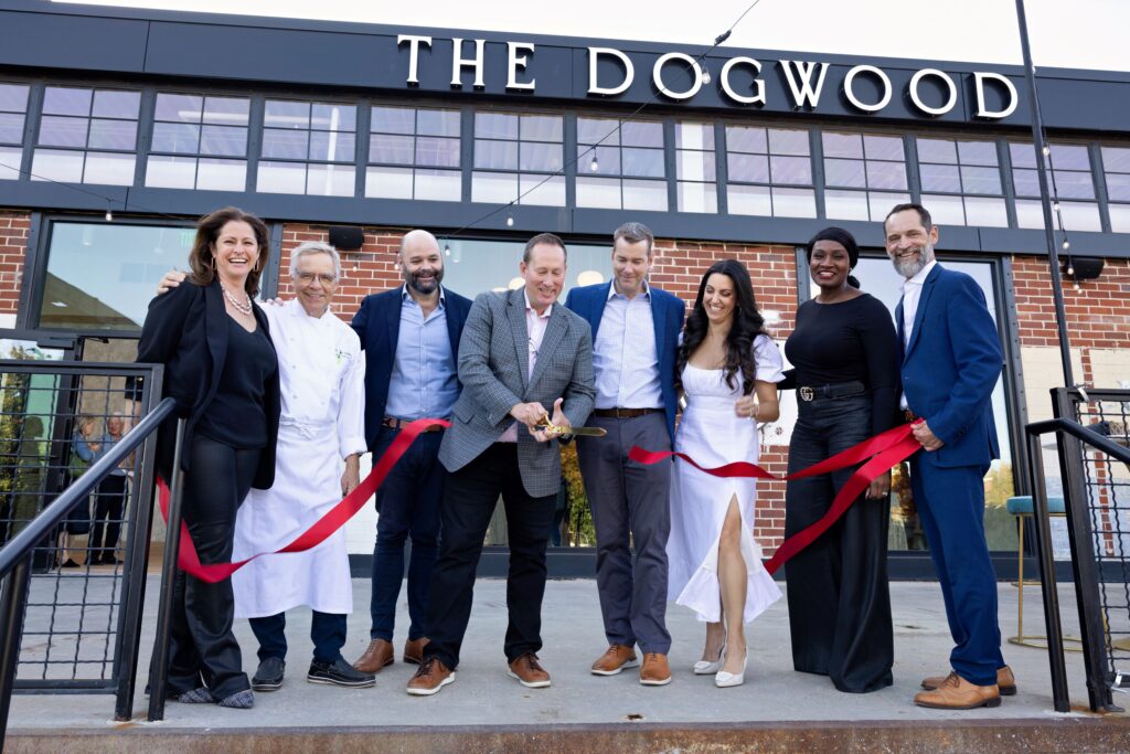 Cutting the ribbon at Dogwood